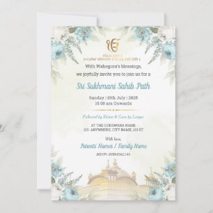 Invitación floral al Sri Sukhmani Sahib Path