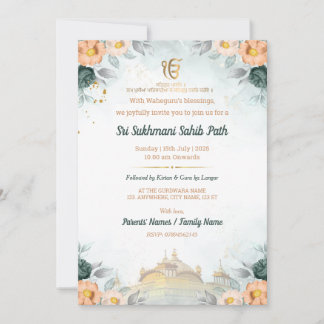 Invitación floral al Sri Sukhmani Sahib Path