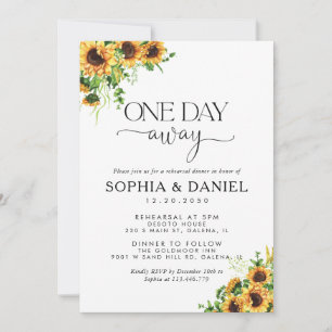 Invitación floral amarilla un día antes