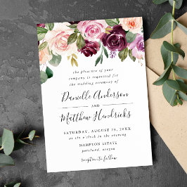 Invitación Floral amorosa rusa| Boda
