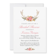 Floral Antler Boho Moda Bridal Shower
