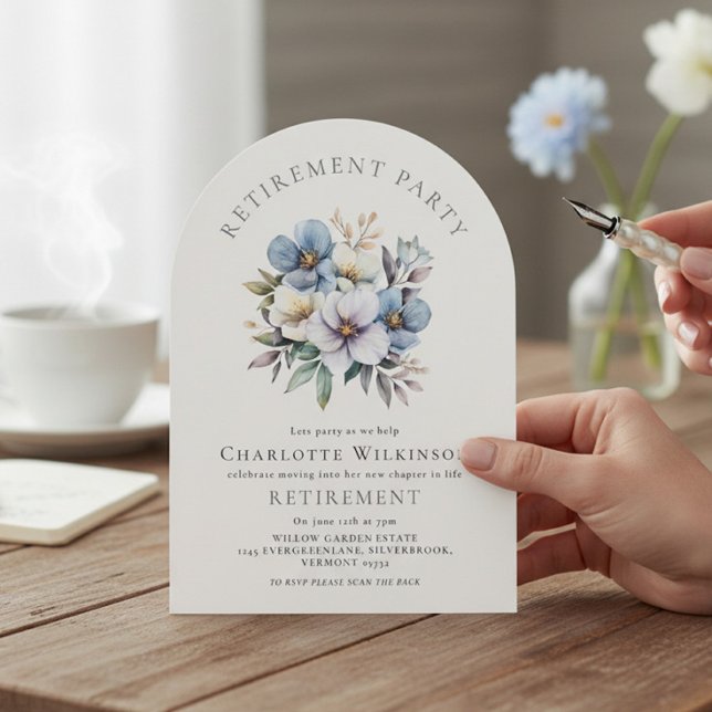 Invitación Floral Arch Retirement Party Invitation (Subido por el creador)