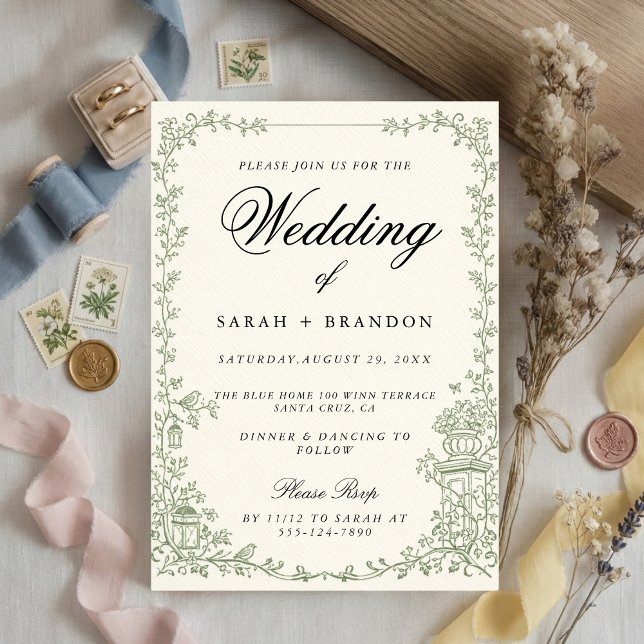 Invitación Floral Art Nouveau–Inspired Wedding Stationery (Subido por el creador)