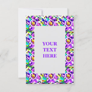 Invitación floral artística Art Nouveau