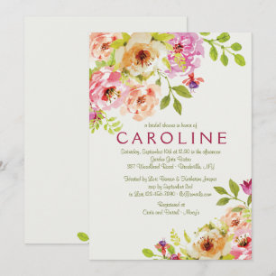 Invitación floral atractiva