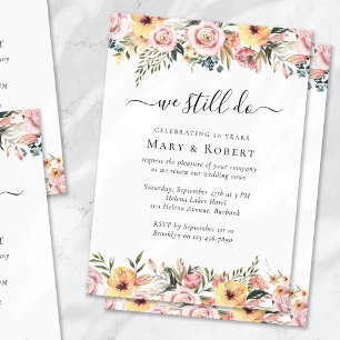 Invitación Floral Aún Vemos Renovación 50.ª Boda