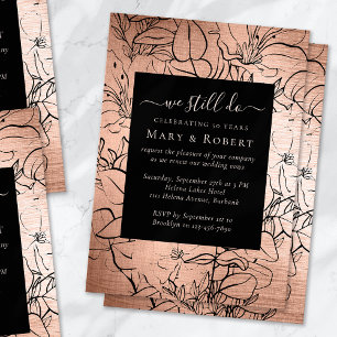 Invitación Floral Aún Vemos Renovación 50.ª Boda