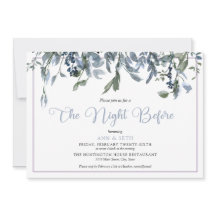 Floral azul acuática la noche anterior