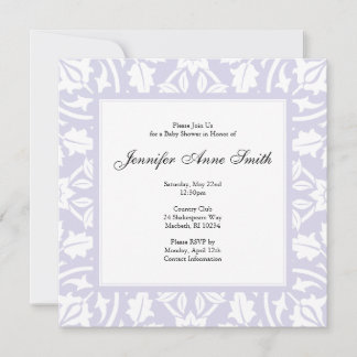 Invitación Floral Baby Shower Invitation - Baby Lilac