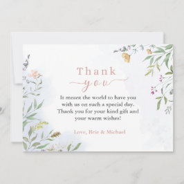 Invitación Floral Baby Shower Thank You Card