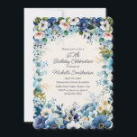 Invitación Floral blanca azul 60º cumpleaños de vieira<br><div class="desc">Elegante marina y polvoriento azul con acuarela blanca floral fiesta de cumpleaños número 60 invitaciones escalofriadas para las mujeres. Esta invitación está diseñada para un cumpleaños número 60, pero puede ser personalizada para cualquier persona de cualquier edad. Comuníquese conmigo para obtener ayuda con sus personalizaciones o para solicitar productos adicionales...</div>