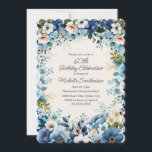 Invitación Floral blanca azul 60º cumpleaños de vieira<br><div class="desc">Elegante marina y polvoriento azul con acuarela blanca floral fiesta de cumpleaños número 60 invitaciones escalofriadas para las mujeres. Esta invitación está diseñada para un cumpleaños número 60, pero puede ser personalizada para cualquier persona de cualquier edad. Comuníquese conmigo para obtener ayuda con sus personalizaciones o para solicitar productos adicionales...</div>