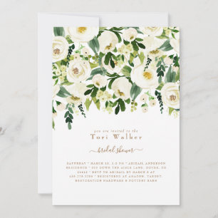 Invitación Floral blanca en cascada