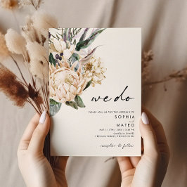 Invitación Floral blanca que hacemos Boda