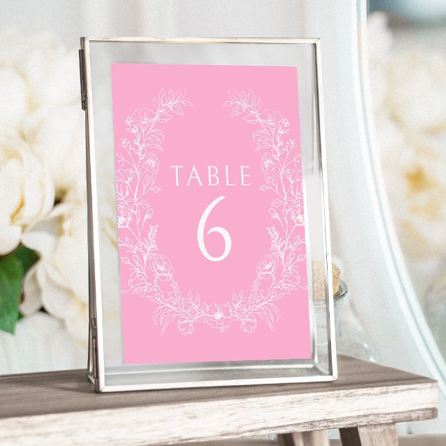 Invitación Floral blanca rosa corona boda bohemio moderno (Subido por el creador)