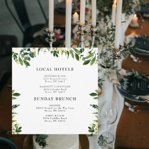 Invitación Floral Blanco en Cascada Cuadrado
