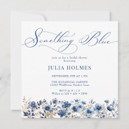 Invitación Floral Blue Bridal Shower