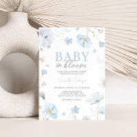 Floral Blue Spring Baby en Baby Shower Bloom