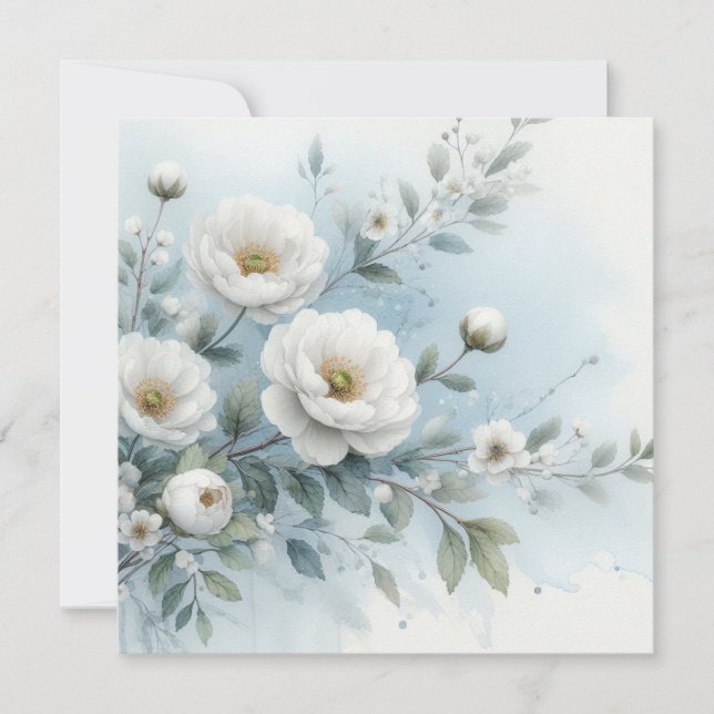 Invitación floral boda (Anverso)