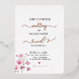 Invitación floral boda