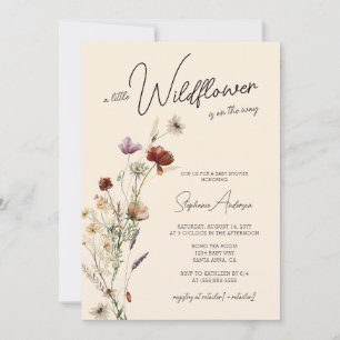 Invitación Floral Boho Baby Shower