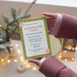 Invitación Floral Boho Día de Acción de Gracias Fiesta