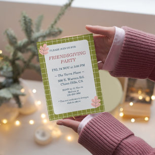 Invitación Floral Boho Día de Acción de Gracias Fiesta