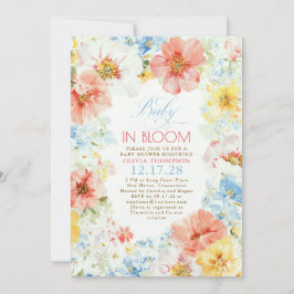 Invitación Floral Boho Elegant Baby in Bloom Baby Shower