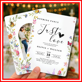 Invitación Floral Boho Nada Fancy Ama Solamente La FOTO Boda