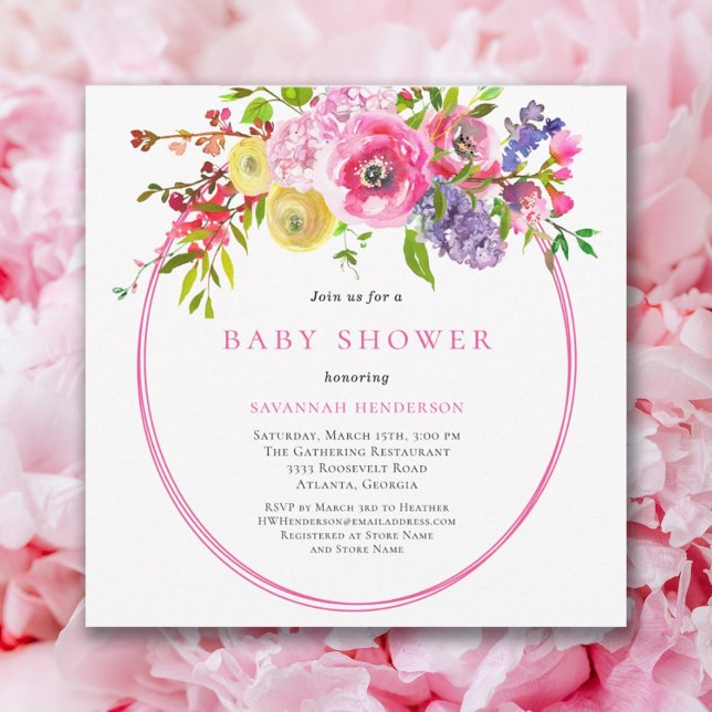Invitación Floral Boho Summer Wildflower Garden Baby Shower (Subido por el creador)