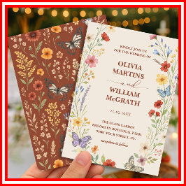 Invitación Floral Boho Terracotta Boda