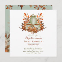 Floral Boho Terracotta Sage Tea Fiesta CUALQUIER E