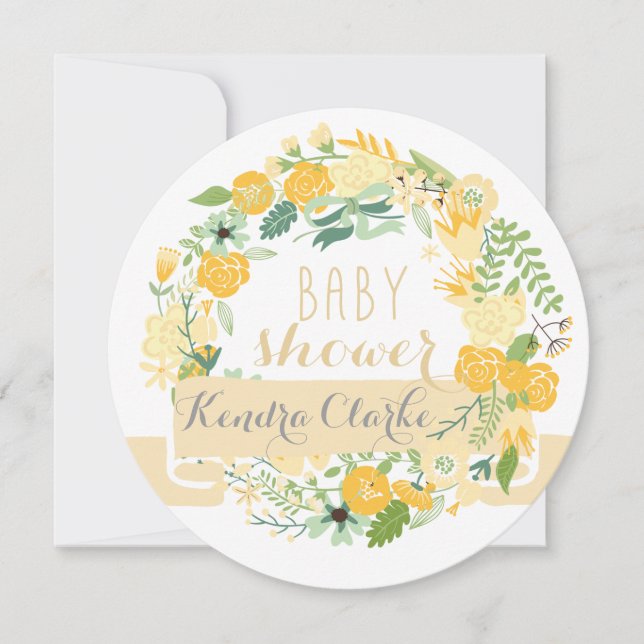 INVITACIÓN FLORAL BONITA DE LA GUIRNALDA EL %PIPE% (Anverso)