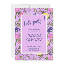 Floral bonito elegante lujoso púrpura moderno romá