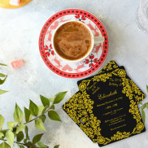 Floral Botánica Negra y Oro 30 cumpleaños