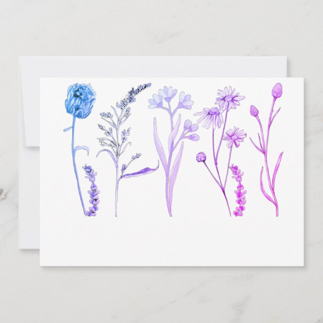 Invitación Floral botánica para Bodas, duchas y eventos (Anverso)