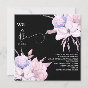 Invitación *~* Floral Bouquet AR15 QR RSVP Rubor PINK BODA
