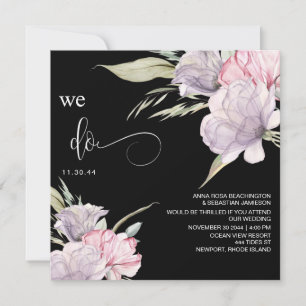 Invitación *~* Floral Bouquet AR15 RSVP RUBOR QR BODA