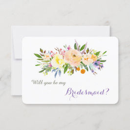 Invitación Floral Bouquet Serás Mi Novia