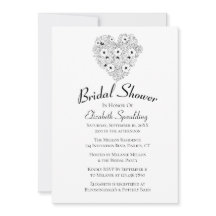 Floral Bridal Shower Anemones Flores Blancas Negra