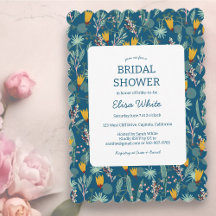 Floral Bridal Shower Cute Night Garden PERSONALIZA