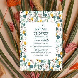 Invitación Floral Bridal Shower Cute Spring Garden PERSONALIZ