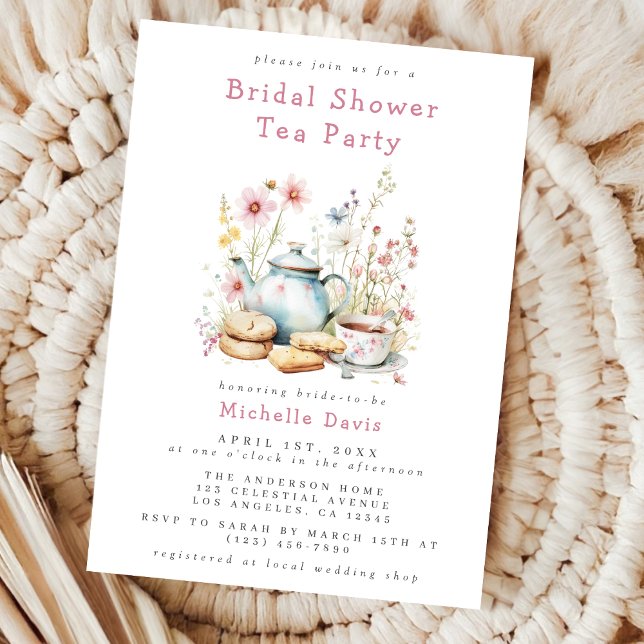 Invitación Floral Bridal Shower Tea Fiesta (Subido por el creador)