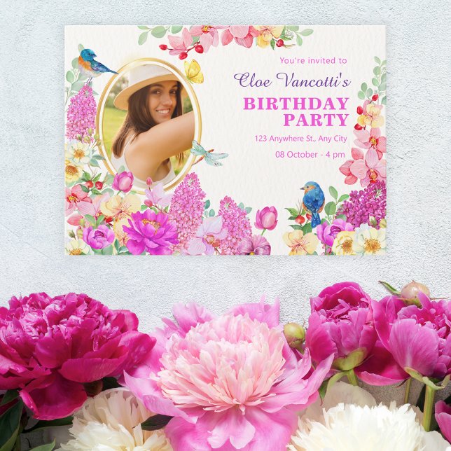 Invitación Floral brunch cumpleaños (Subido por el creador)