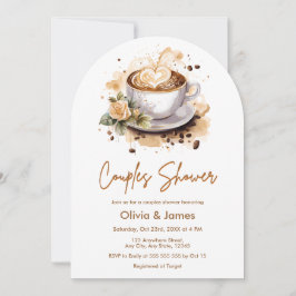 Invitación Floral Café Boda Parejas Ducha Bridal