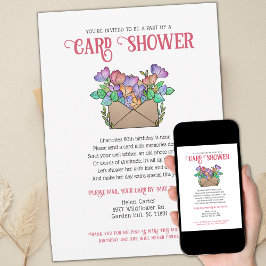 Invitación Floral Card Shower por correo Cumpleaños