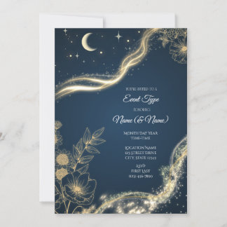 Invitación floral celestial