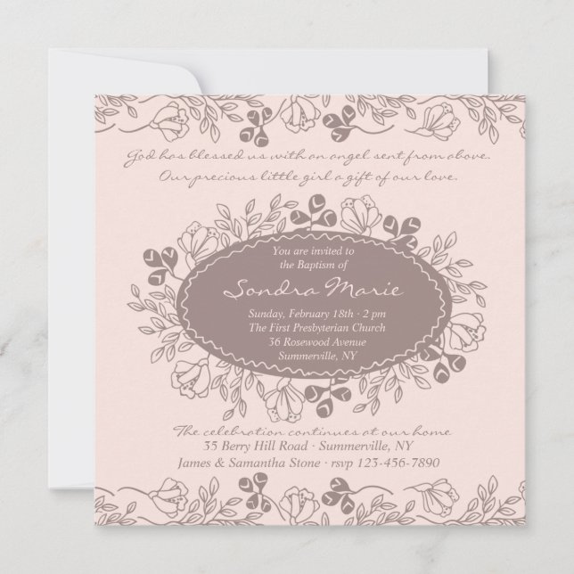 Invitación Floral Charm (Anverso)