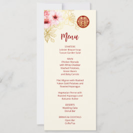 Invitación Floral Cherry Blossom Boda chino