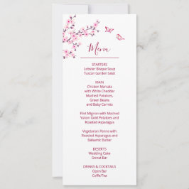 Invitación Floral Cherry Blossom Pink White Wedding   